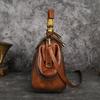 Johnature Luxury Handbag Vintage Handmade Leather Carved Women Bag Versatile Female Shoulder & Crossbody Bags