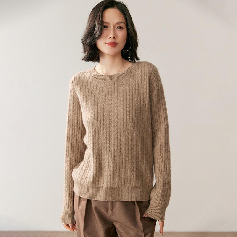 2025 Fall/Winter Women's Round Neck Loose Fit Cashmere Sweater