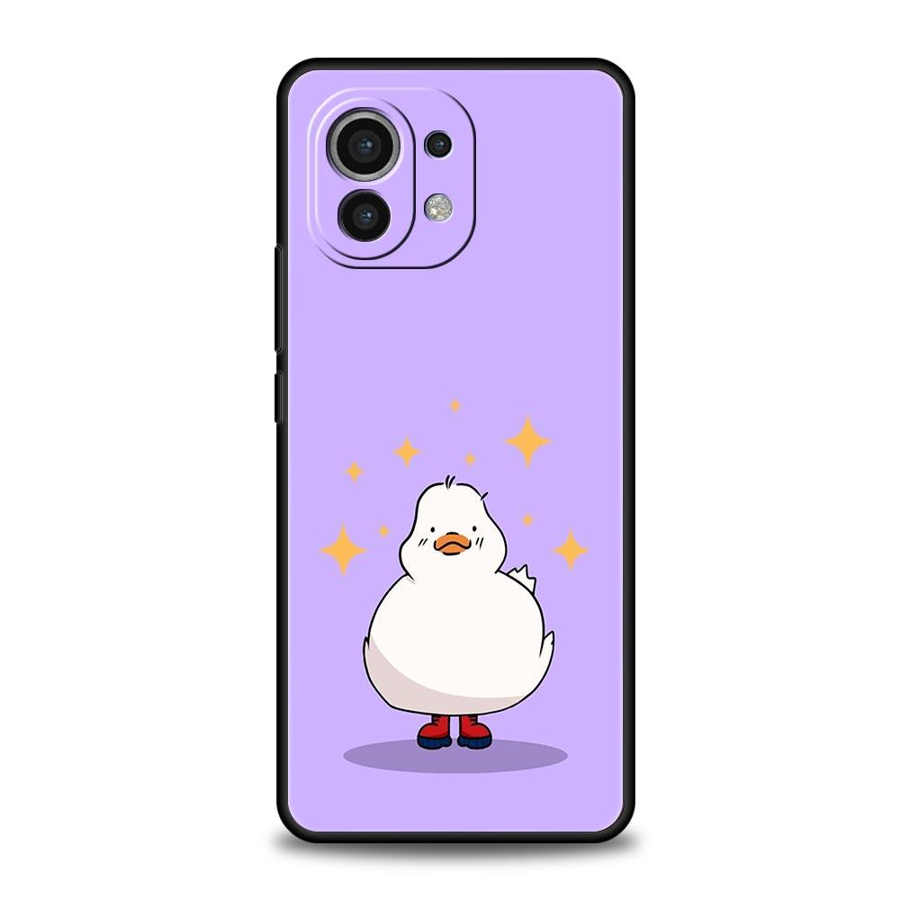Phone Case For Xiaomi Mi 15 14 14T 13T 12T Pro 12 13 11 Lite 5G 11T X6 X5 Pro Soft TPU Cover Cute Cartoon Duck