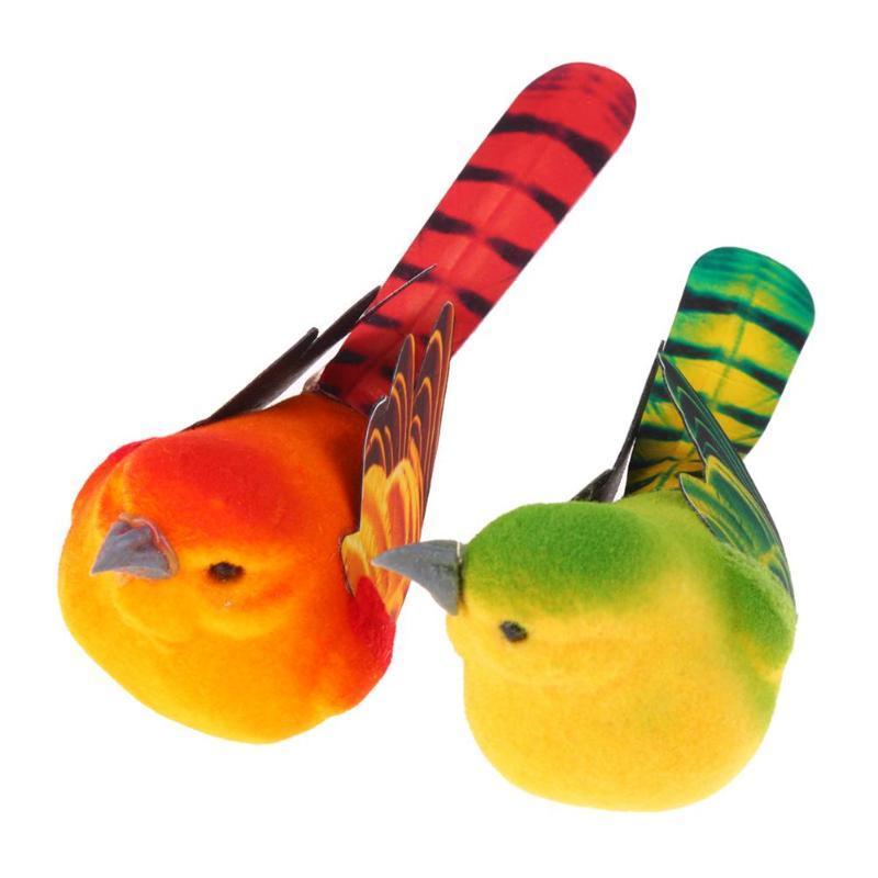 1/2pcs/Pack Cute Artificial Bird Home Table Garden Decoration Ornament Gift for Friend Cute Mini Foam Feather Bird Sparrow Tit