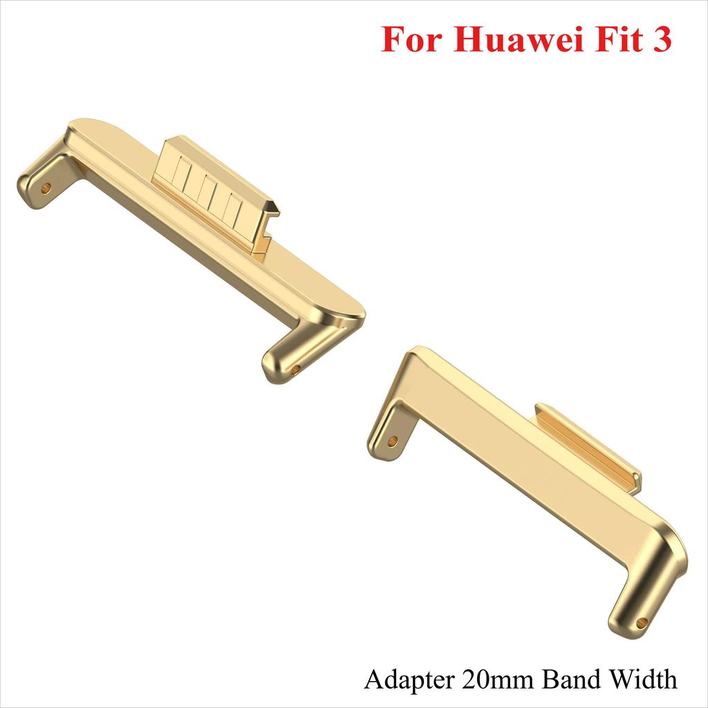 1Pair Adapter For Huawei Watch Fit 3 Strap 20mm Smartwatch 316L Stainless Steel Connector Accessories for Huawei fit2/1 band