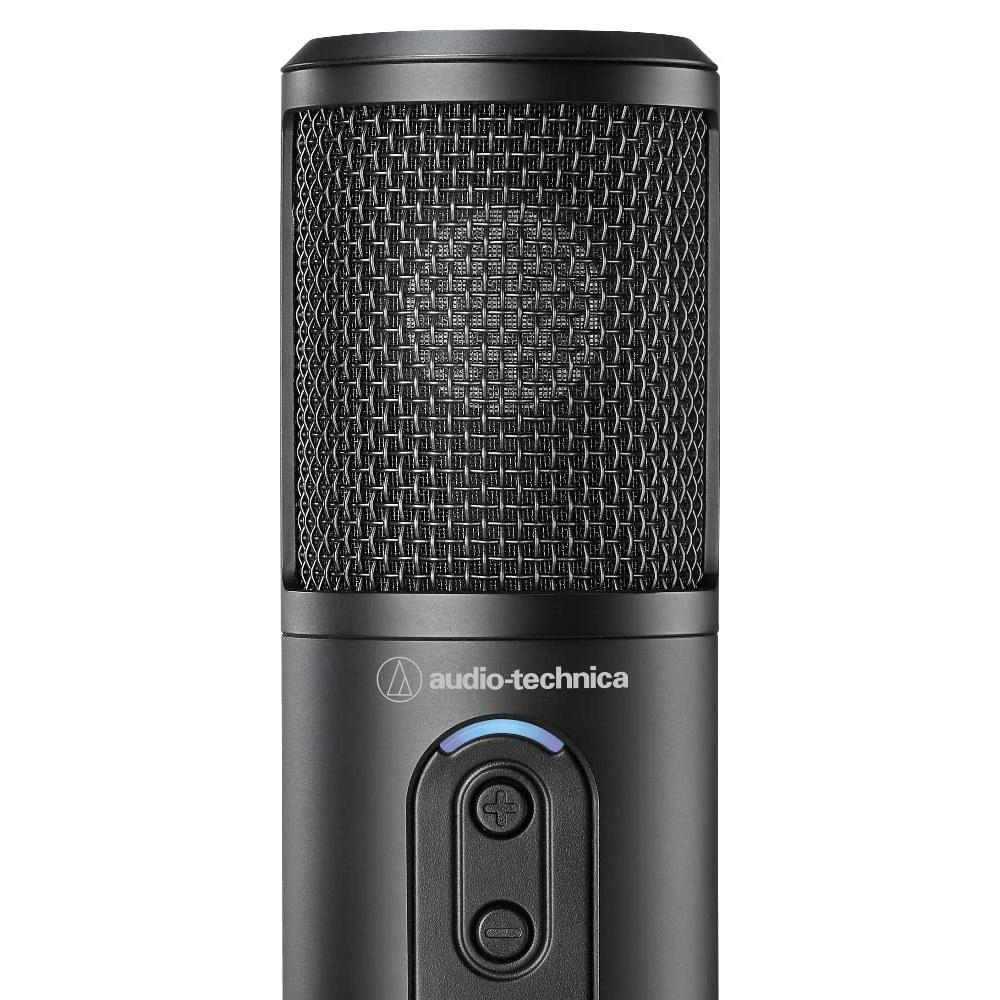 Audio Technica ATR2500X Cardioid Condenser USB Microphone Includes Desk Stand and 2 Cables USB-C To USB-C and USB-C To USB-A Black