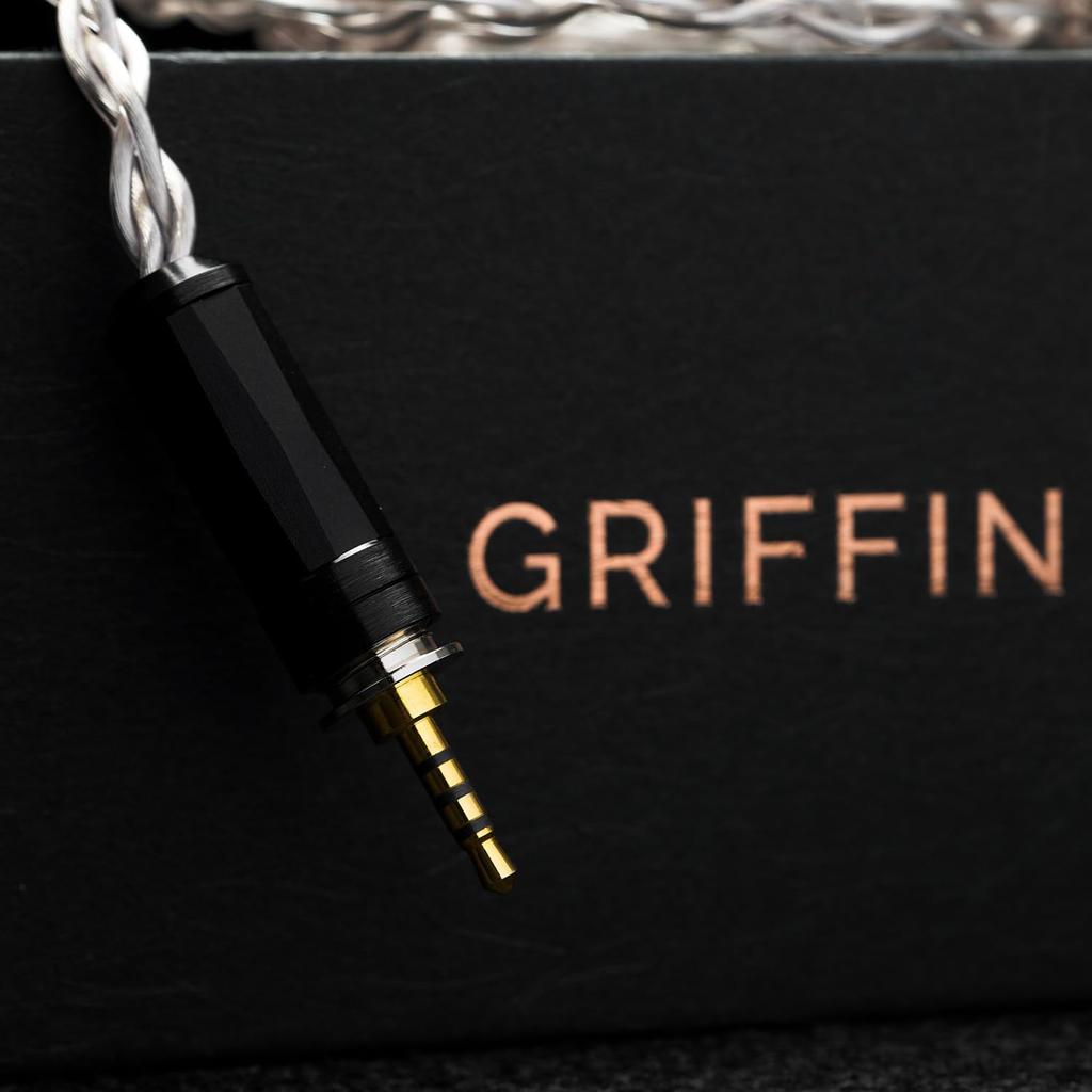 Effect Audio X HiFiGo GRIFFIN Earphone Copper IEM Cable with Replaceable ConX Connectors Cable, 4-Wire High-Purity Silver-Plated (2.5mm)