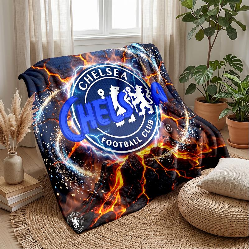 Chelsea FC Theme blanket Soft Flannel Blanket Plush Throw Blanket Cozy Sofa Bed Blanket for Home Decor