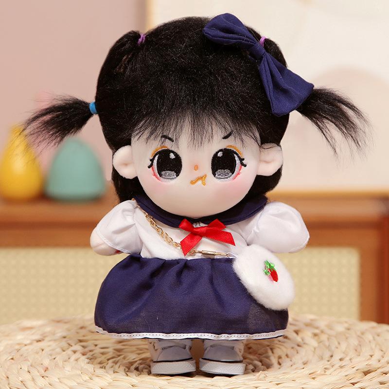 20cm Cotton Doll Plush Doll Girl Celebrity Doll Gift for Girls with Clothes and Bags