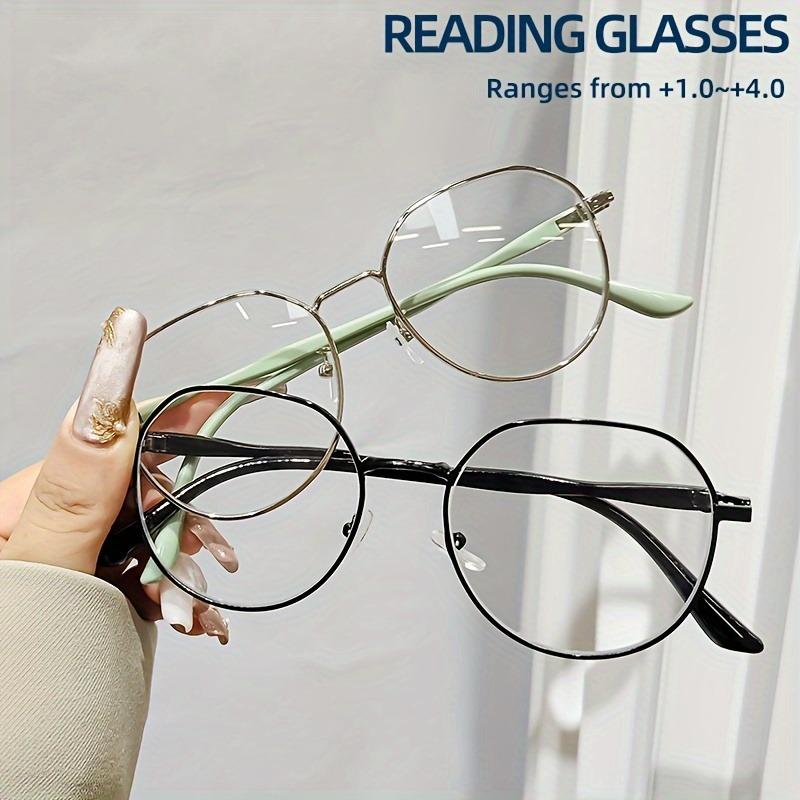 1/2 Stück Set Retro Runde Fassung Lesebrille Vollrand Anti Blaulicht Alterssichtigkeit Ultraleicht HD Anti-Müdigkeit