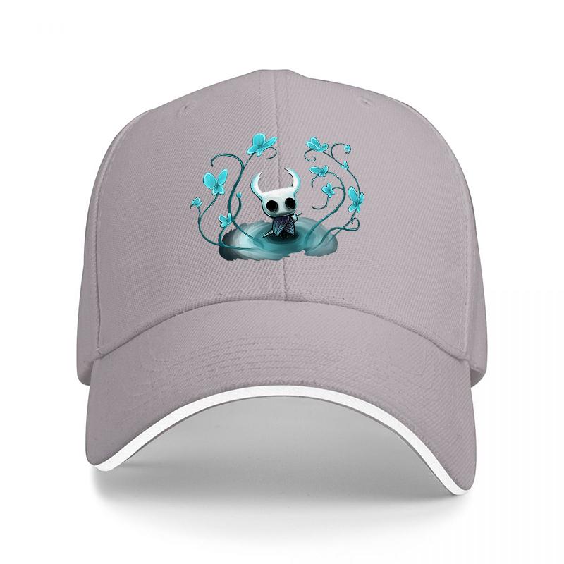 Hollow Knight Blue Butterflies Design Baseball Cap Classic Black Adjustable Hat with Unique Artwork and Comfort Fit for Fans