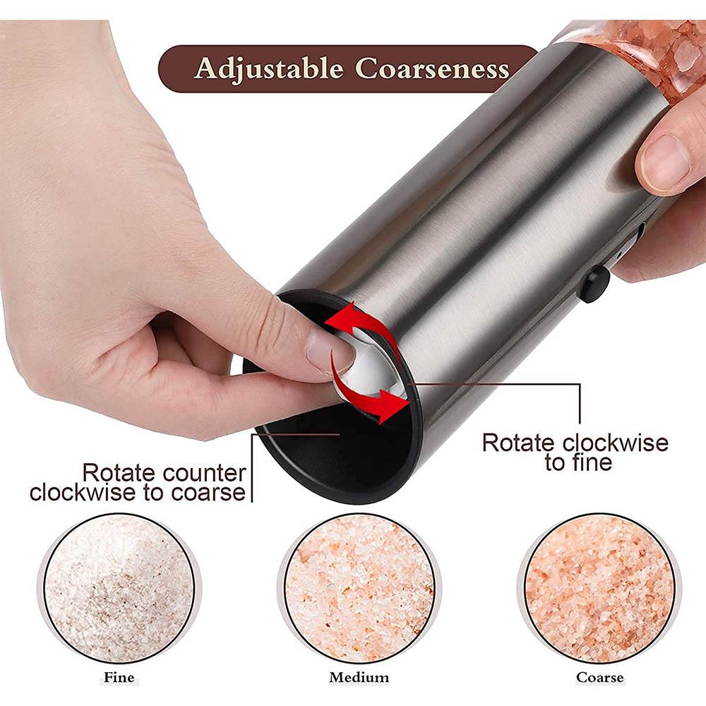 Electric Salt and Pepper Grinder USB Rechargeable Wireless Pepper Automatic Spice Mill Grinder Machine Home Kitchen Utensils