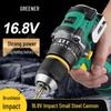GREENER 16.8V Cordless Brushless Impact Drill CN Plug (adapter Included)