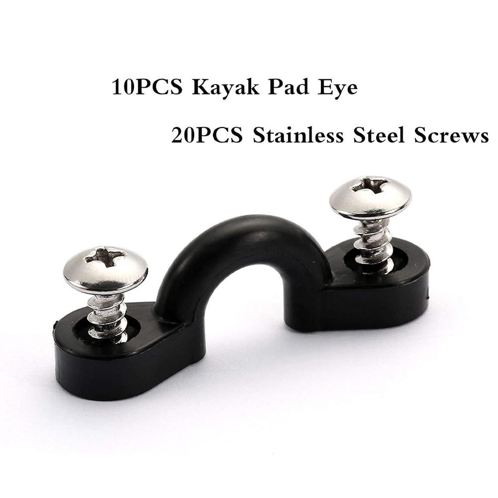 10set Kayak Pad Eye Anchor Point Hardware C Type Pull Boats Kayaks Buckle Screws For Canoes Eye P7R6