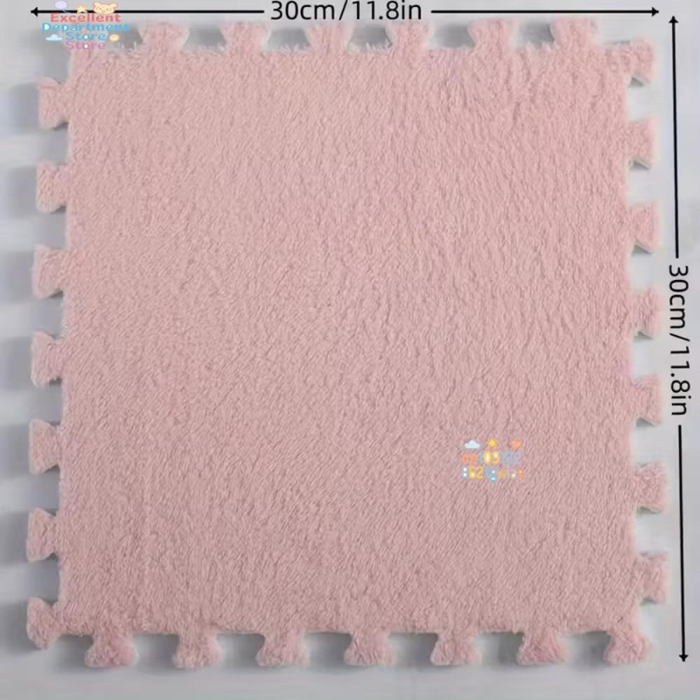 4-20 Piece Pack of Non-slip Plush Baby Play Mat Soft EVA Anti-fall Baby Play Mat BPA-free Washable Floor Protection