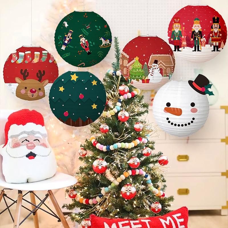 Christmas Christmas Ornament Christmas Gift Christmas Pattern Festival Party Hanging Decoration 1PC/6PCS