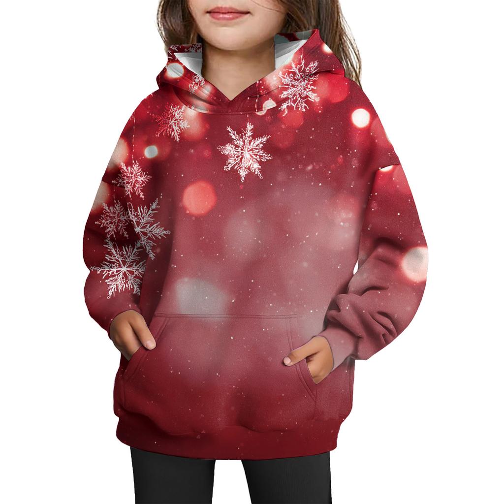 Girls' Hooded Tie-Dye Sweatshirt - Pullover Print Top