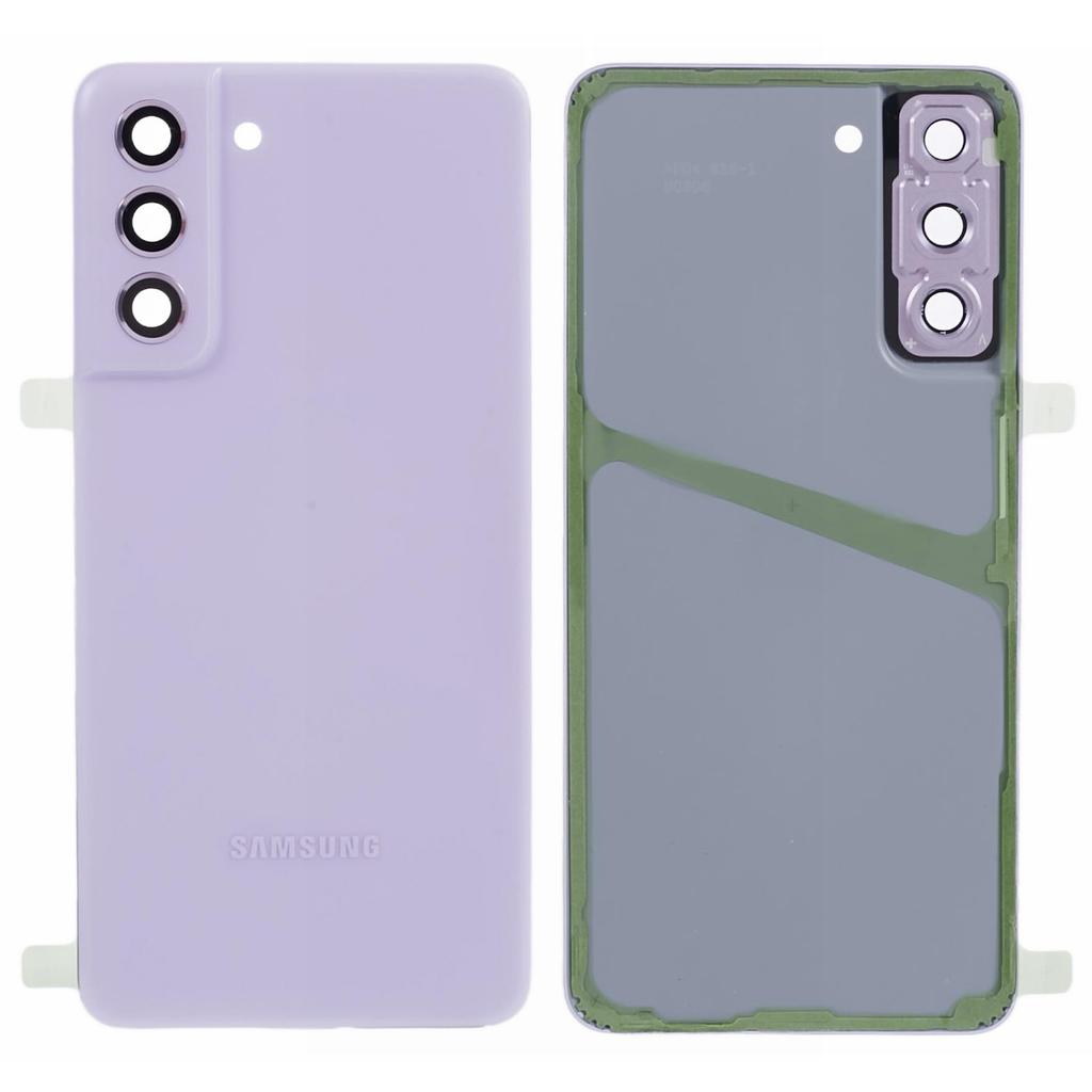 For Samsung Galaxy S21 FE 5G OEM Battery Housing with Adhesive Sticker+Camera Lens Cover