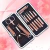 Fashion Manicure Pedicure Set With Case Nails Clipper Kit Stainless Steel Travel Home Nail Care Tools 11pcs
