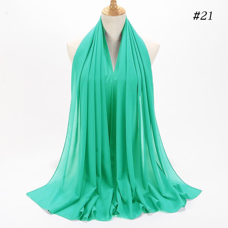 

Gold Chiffon Hijab Solid Color Muslim Head Scarf Shawls Wraps Pashmina Bandana Female Foulard Hijab Head Scarf Headwraps Women