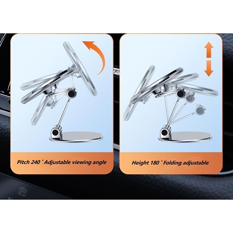 Car Mounted Magnetic Phone Holder, Foldable Magnetic Navigation Fixed Bracket On Dashboard