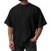Men's Summer Solid Color Ice-feeling Cotton Round Neck Top Anti-sun Sports Casual Loose Short-sleeved T-shirt