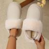 Fashion 2025 Chelsea Ankle Boots Women Winter Brand Fur Short Plush Warm Flats Slippers Platform Comfortable Shoes Cotton Slides Women