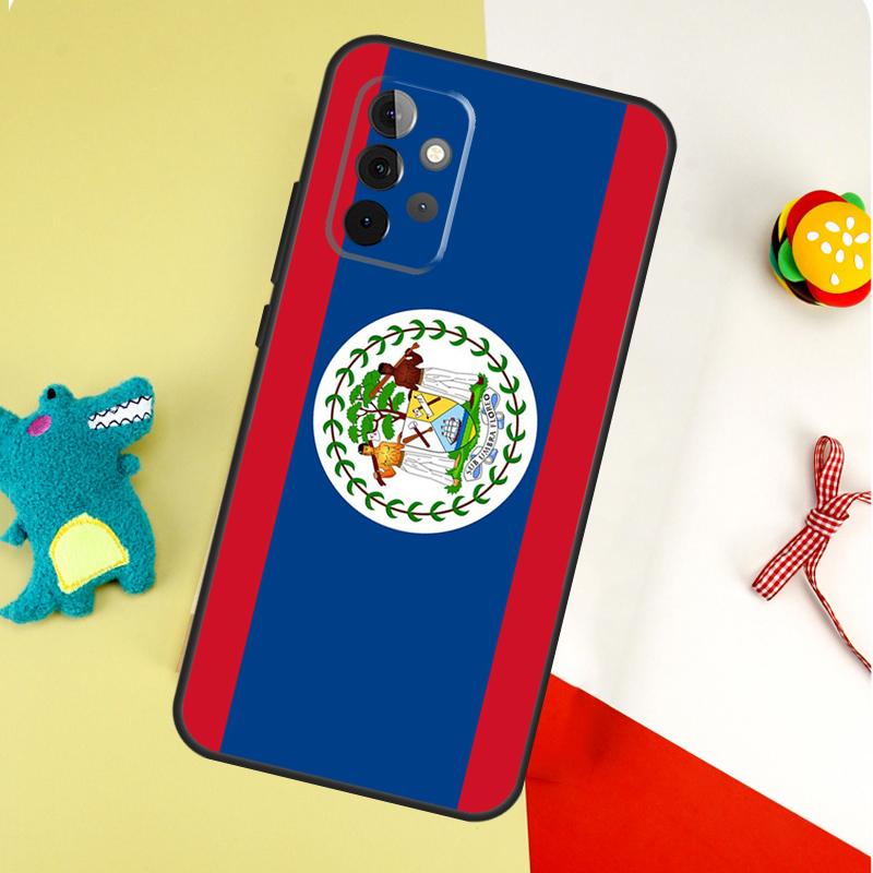 Belizean Flag For Samsung Galaxy A54 A34 A14 A55 A35 A15 A53 A33 A13 A05 A06 A16 A22 A32 A52 Phone Case