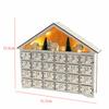 Christmas Wooden Advent Calendar With 24 Drawers House Pine DIY Countdown Calendar Multi Purpose Craft Storage Box