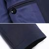 Fall Spring Men Coat Turn-down Collar Solid Color Long Sleeve Single-breasted Cardigan Smooth Formal Business Style Men Mid Length Jacket