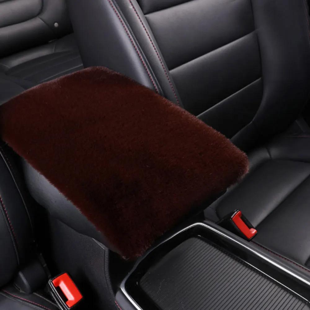 Universal Plush Car Armrest Pad Auto Central Console Armrest Box Cover Arm Rest Box Warm Fur Soft Cushion Accessories Fitment