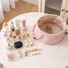1PC Drawstring Waterproof Bucket Large Capacity Cosmetic Fashionable Makeup Fashionable Bag Portable Organizer High-End 30x17cm