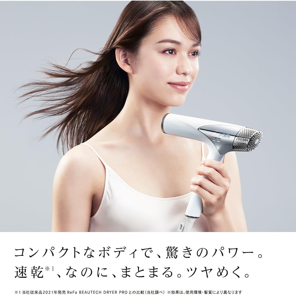 ReFa Beautech Dryer Smart Set Pink Hair Dryer with Fast Drying Technology and Lightweight Design