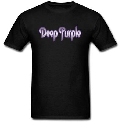SUNRAIN Men's Deep Purple Band Logo T Shirt