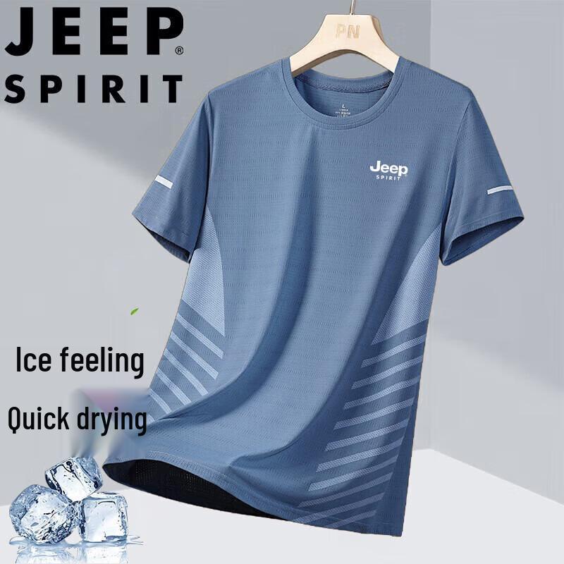 JEEP SPIRIT Men s Quick-Dry Breathable Short Sleeve T-Shirt XXL