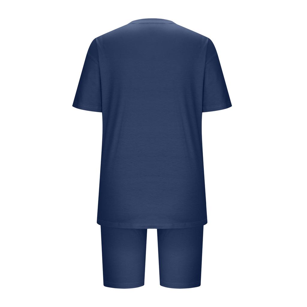 Women's Loose And Fashionable  Casual Short Sleeved Shorts Two-piece Set