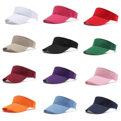 Outdoor Sports Hat Summer Sun Hat Men Women Cotton Adjustable Visor UV Protection Top Empty Solid Sport Tennis Golf Running Hat