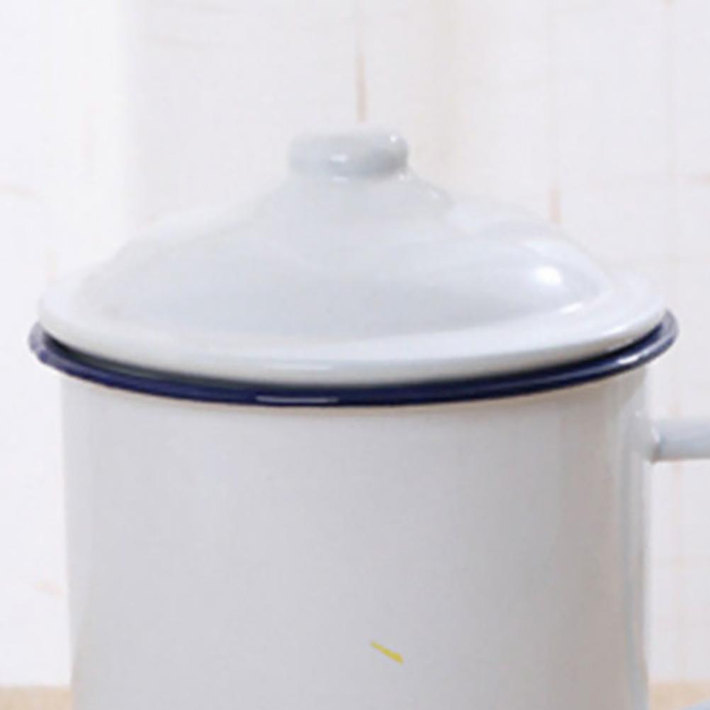 4 Pcs Enamel Cup Enamel Mug Lid for Glass Mugs White Tea Lids For Cups Travel Accessories Kitchen Barware