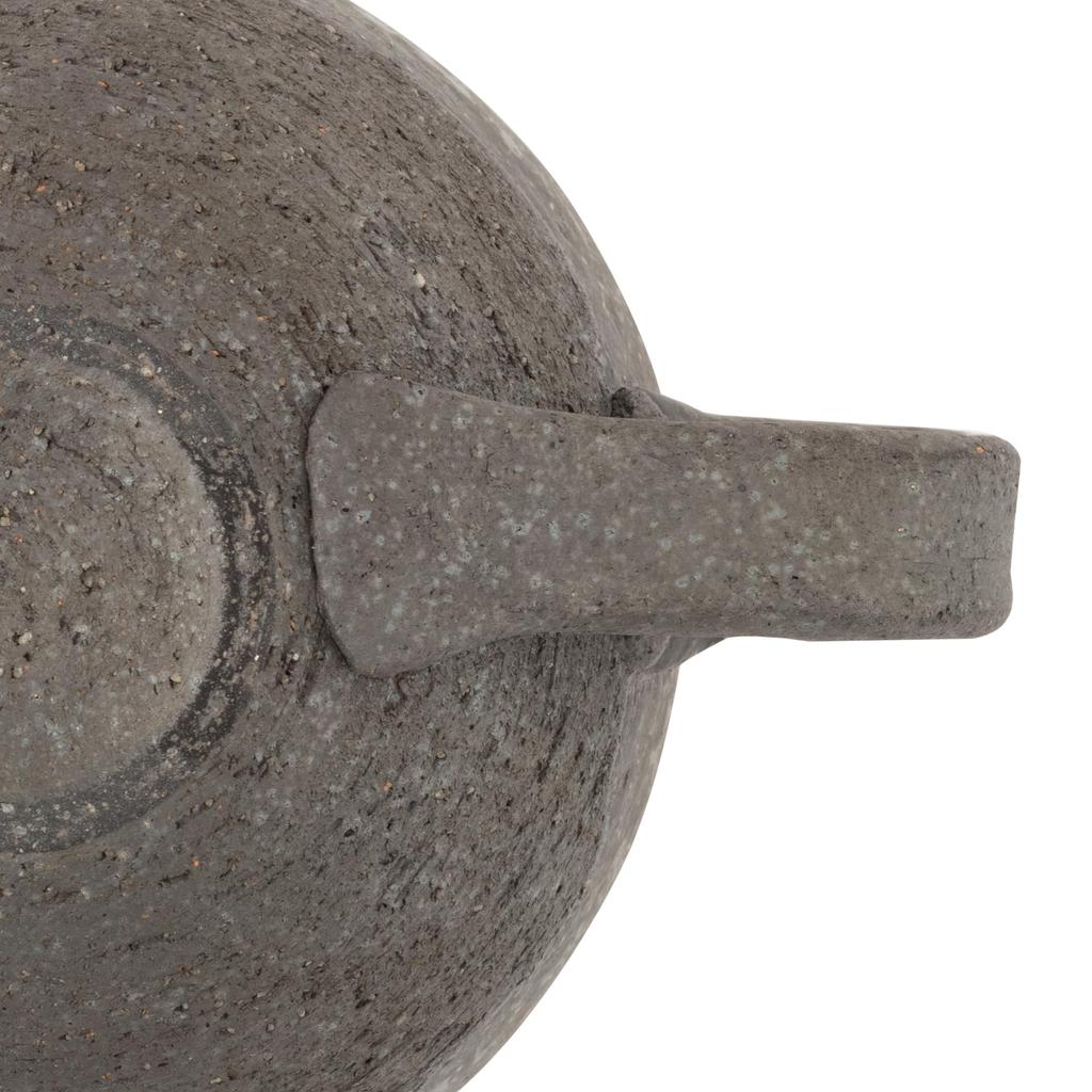 Marui Seito Shigaraki Ware Hechimon Soup Cup, Approx. 330ml Capacity, Carbonized Glass, Brown, MR-3-4421