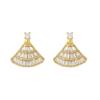 Super Shiny Zircon Fan-shaped Stud Earrings: Elegant Fashion, Lightweight Luxury Accessories