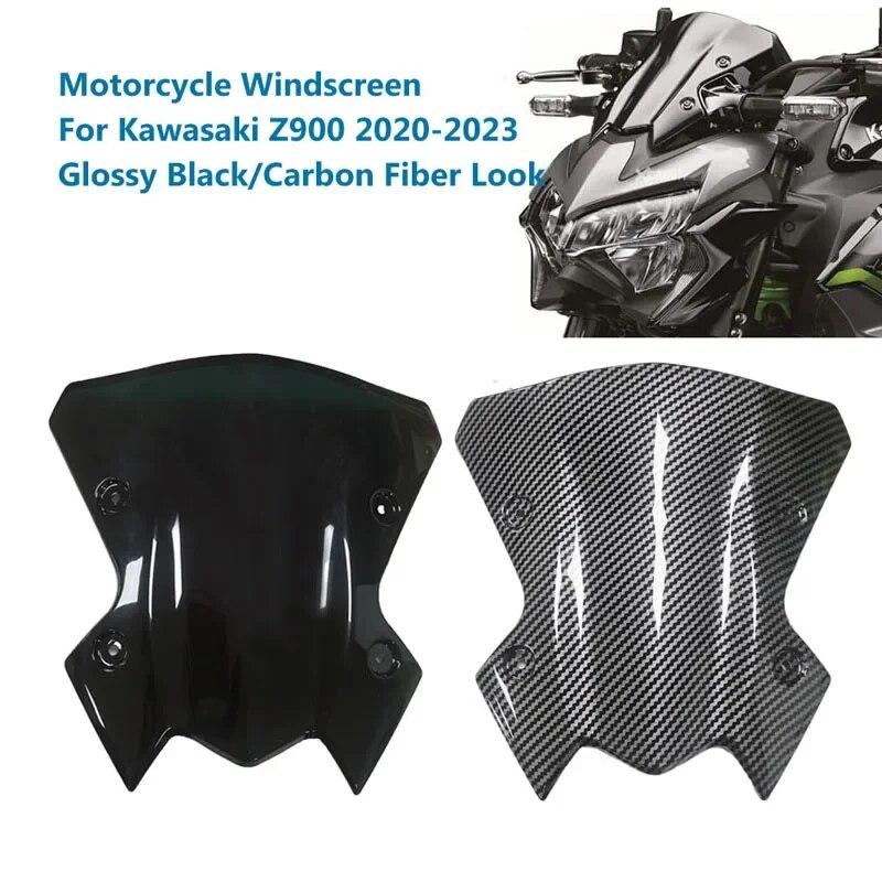 1Pcs Plastic Motorcycle Windshield Windscreen Covers Fit Kawasaki Z900 2020-2022 2023 Motorbikes Front Wind Deflector Parts