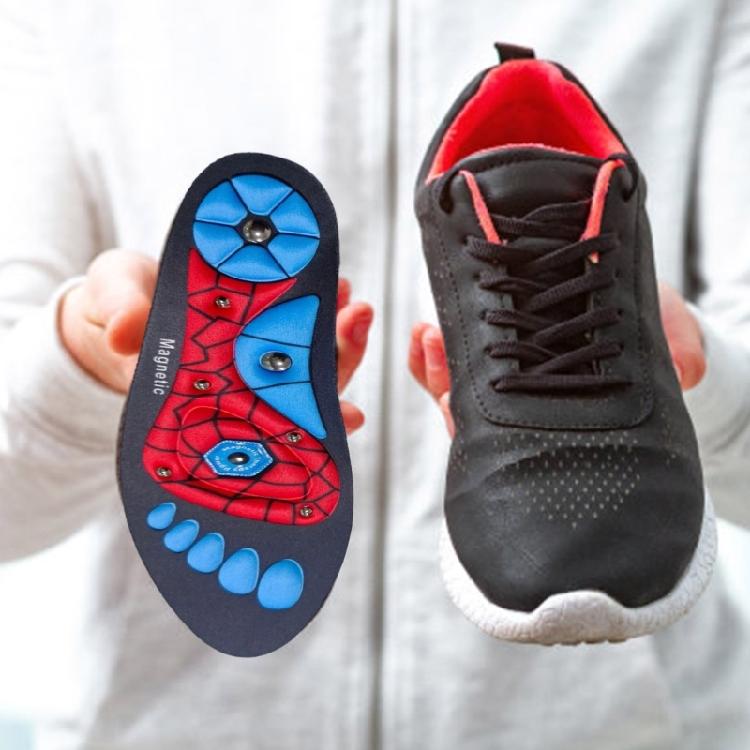 Magnetic Foot Pads With Acupress Bumps EVA Cushioned Insoles For Plantar Support And Fatigue Reduction