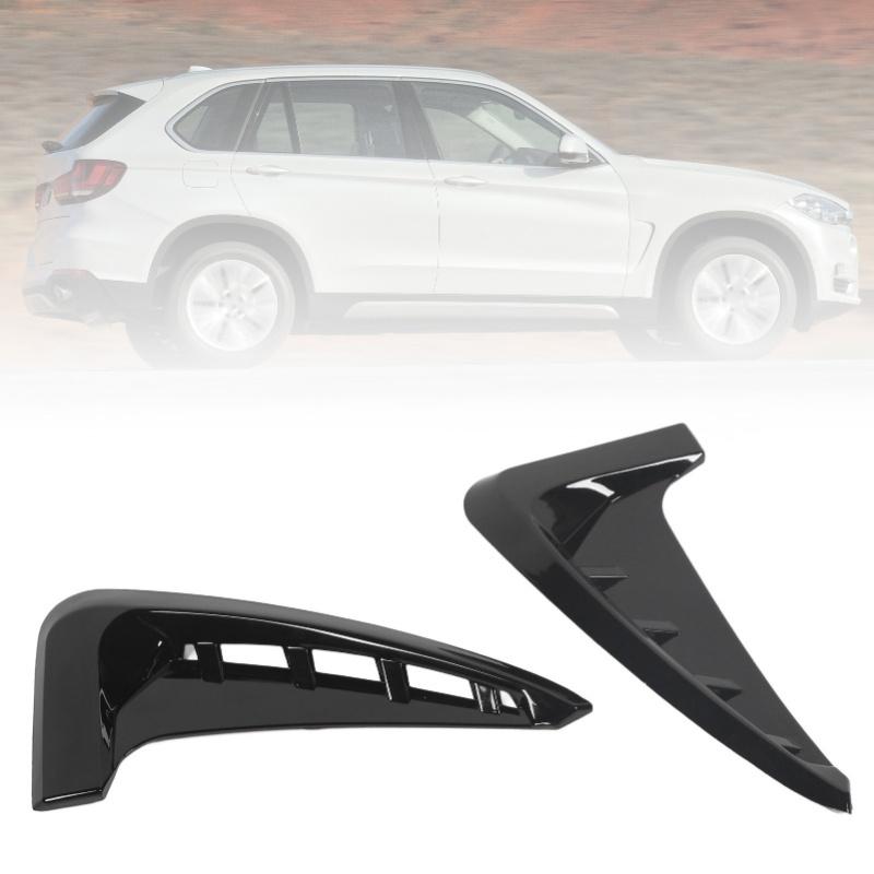 2PCS Car Front Side Air Vent Cover Decorative Gills Side Air Wing Vent Trim For X5 F15 M Sport 2014 To 2018 Glossy