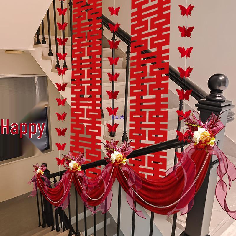Wedding Stair Railing Decoration Set for Bridal Room