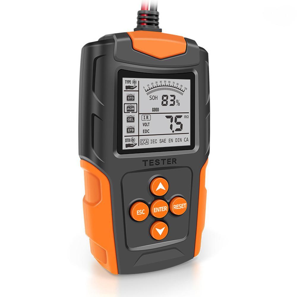 12V/24V Car Battery Tester LCD Digital Battery Analyzer Car Charge Diagnostic Tool SOH SOC CCA IR Measurement Device