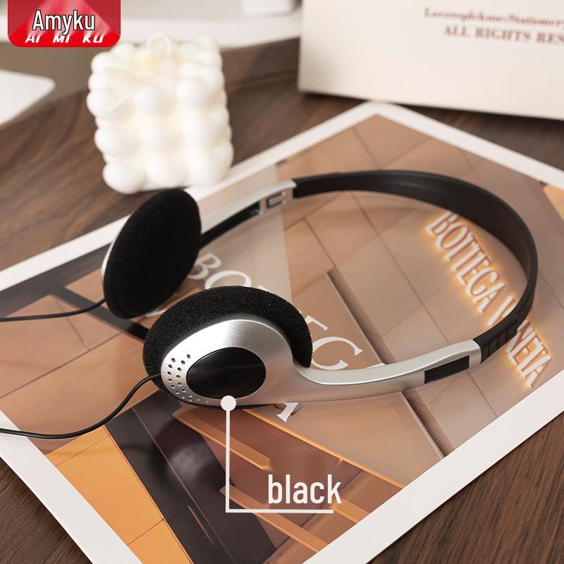 Retro Over-Ear Wired Headphones for Desktops and Tablets - Ideal for Students