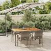 VidaXL Garden Dining Set 5 Pcs Grey Cushions Wicker, Dining Set, Room Set 3184995