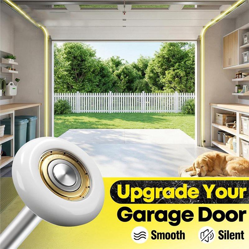 ABBP-10 Pack Garage Door Rollers Replacement, Garage Rollers With 6200-Zz Dual Sealed Bearings, For Residential Garage Doors