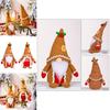 Delightful Khaki Gingerbread Man Needle Hat Rudolf Plush Doll For Christmas Cheer