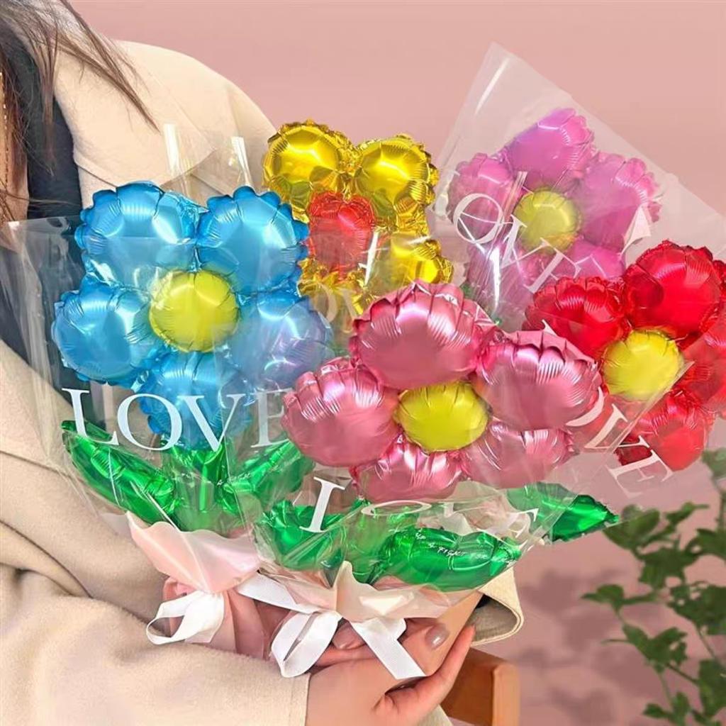 Muttertag DIY Blumenstrauß-Set mit Luftballons – Geschenkset für Kinder zum Basteln & Schenken an Mama oder Lehrer (Ideal für die Schule
