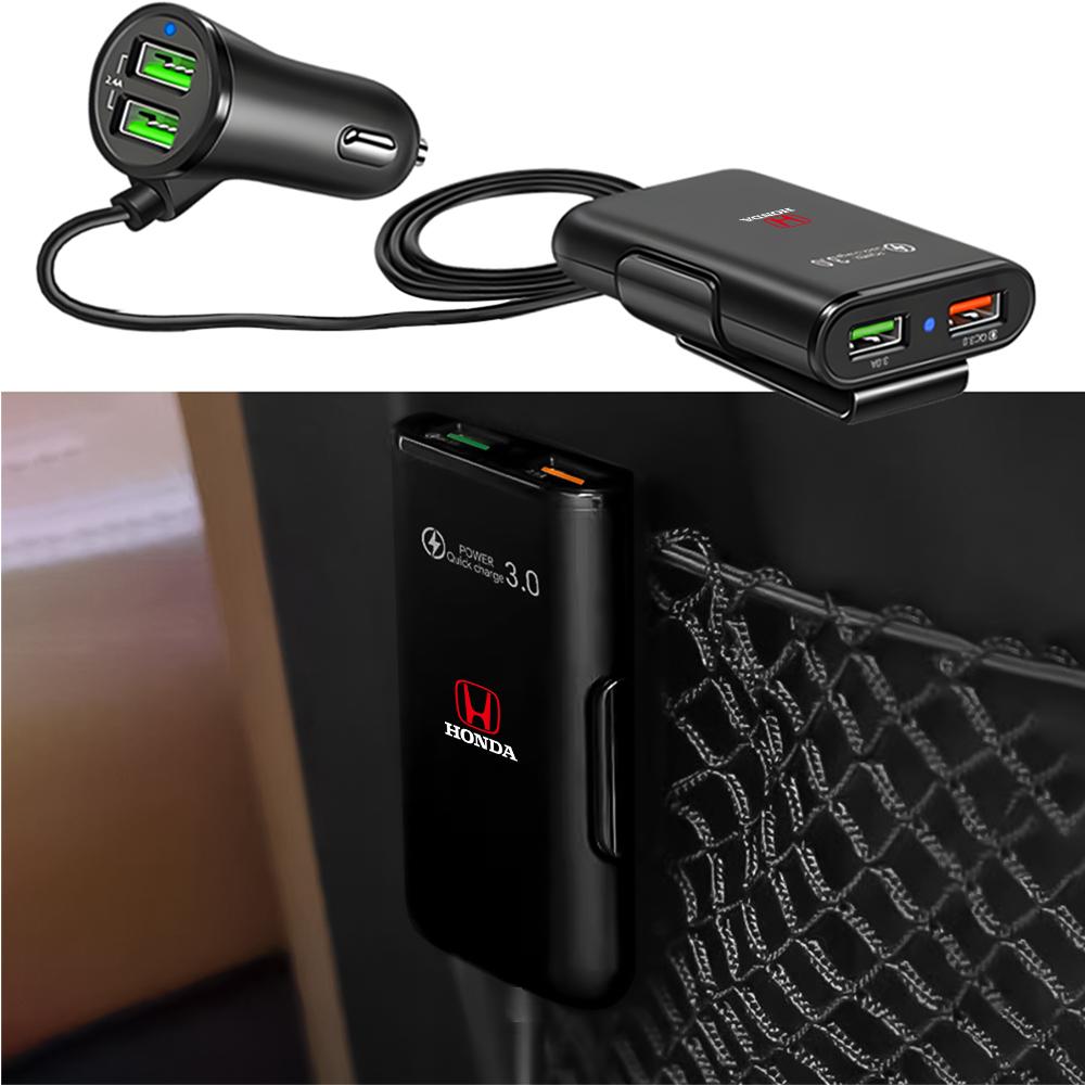 Car Charger Fast Charging QC3.0 USB Mobile Phone Charger Adapter For Honda Civic Fit Accord Jazz Mugen CITY CRV Type R Odyssey CX9