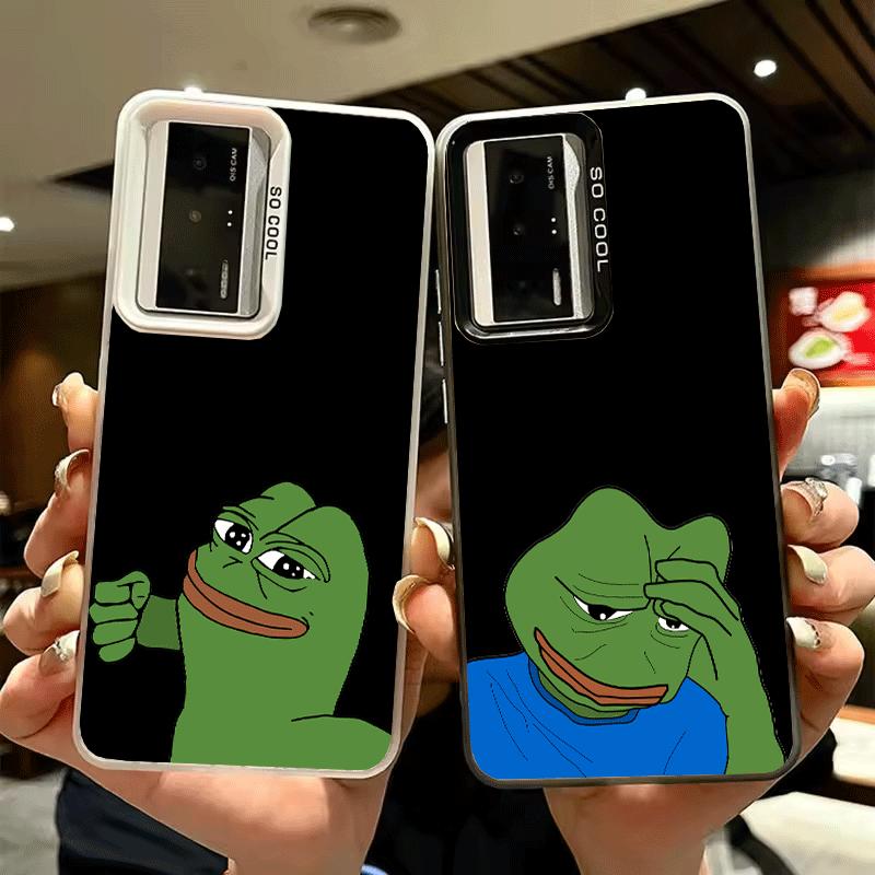 Funny Sad Forg P-Pepe Meme Shockproof Phone Case for Xiaomi Poco X7 X6 X5 X3 Pro F7 Ultra M8 Redmi 15C 15 14C 13C 12C 10C 13 12