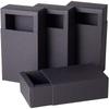 1set Kraft Paper Folding Box Drawer Box Rectangle Black 11.2x8.2x4.2cm 20pcs/set