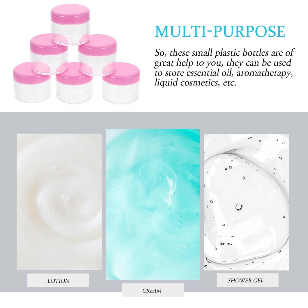 12Pcs Refillable Containers Leak-Proof Small Travel Cream Jars Portable Lightweight Lotion Dispenser for Face
